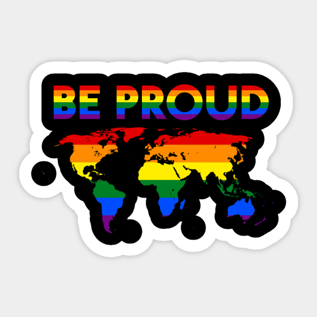 LGBT Pride Month Be Proud Sticker by WilliamHoraceBatezell